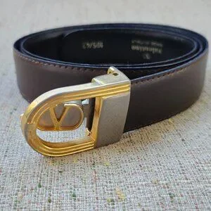 Vintage Valentino Belt Dark Brown Genuine Leather Unisex Waistband Made in Italy Vintage Valentino Belt Dark Brown Genuine Leather Unisex  main image 3